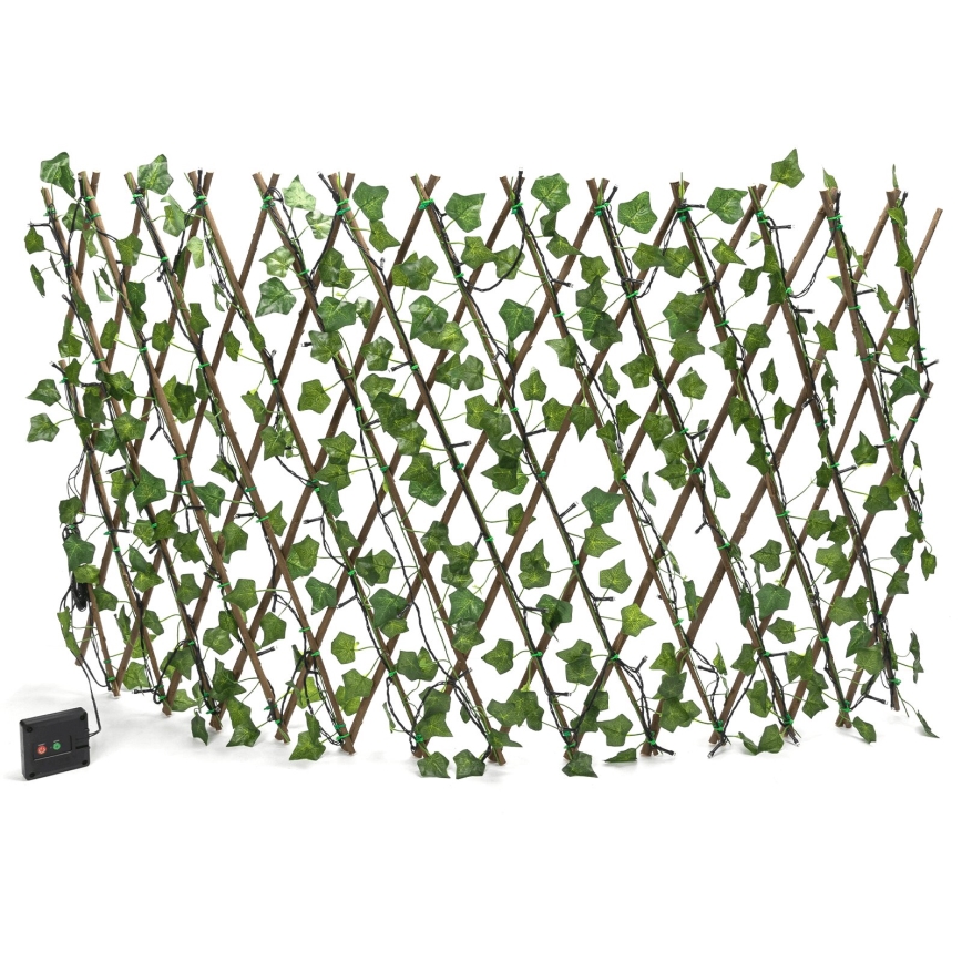 Aigostar - LED Saules enerģijas virtene 102xLED/2x0,7m IP65 silti balta ivy