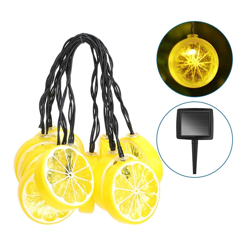 Aigostar - LED Saules enerģijas virtene 10xLED/3,8m IP44 600 mAh silti balta