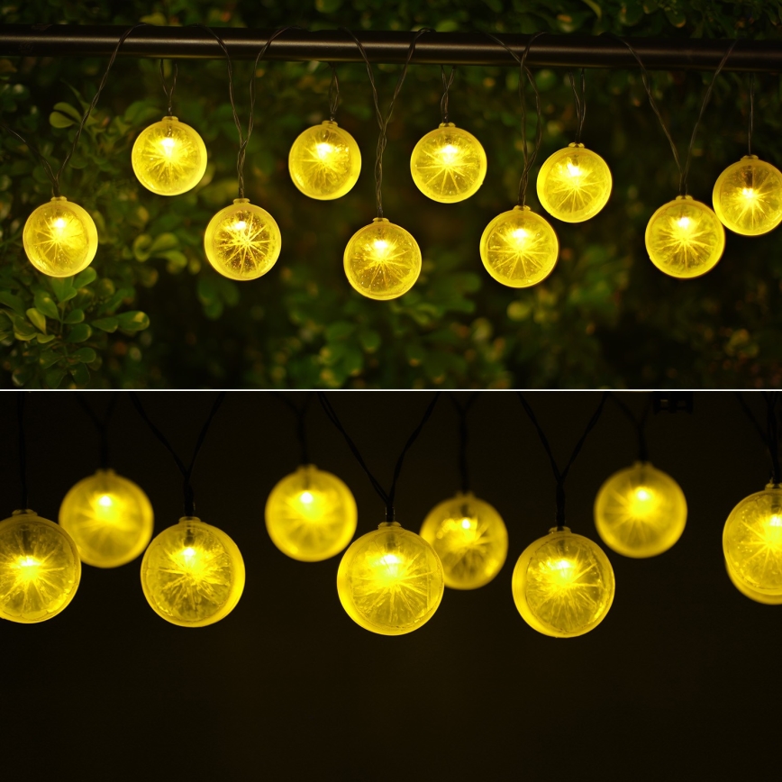 Aigostar - LED Saules enerģijas virtene 10xLED/3,8m IP44 600 mAh silti balta