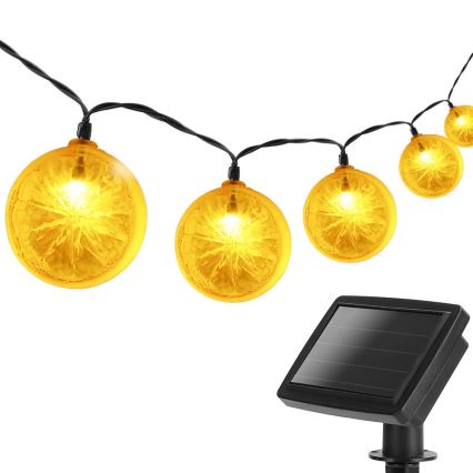 Aigostar - LED Saules enerģijas virtene 10xLED/3,8m IP44 600 mAh silti balta