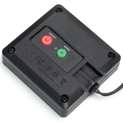 Aigostar - LED Saules enerģijas virtene 148xLED/2x1,2m IP65 silti balta eikalipts