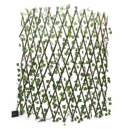Aigostar - LED Saules enerģijas virtene 148xLED/2x1,2m IP65 silti balta ivy