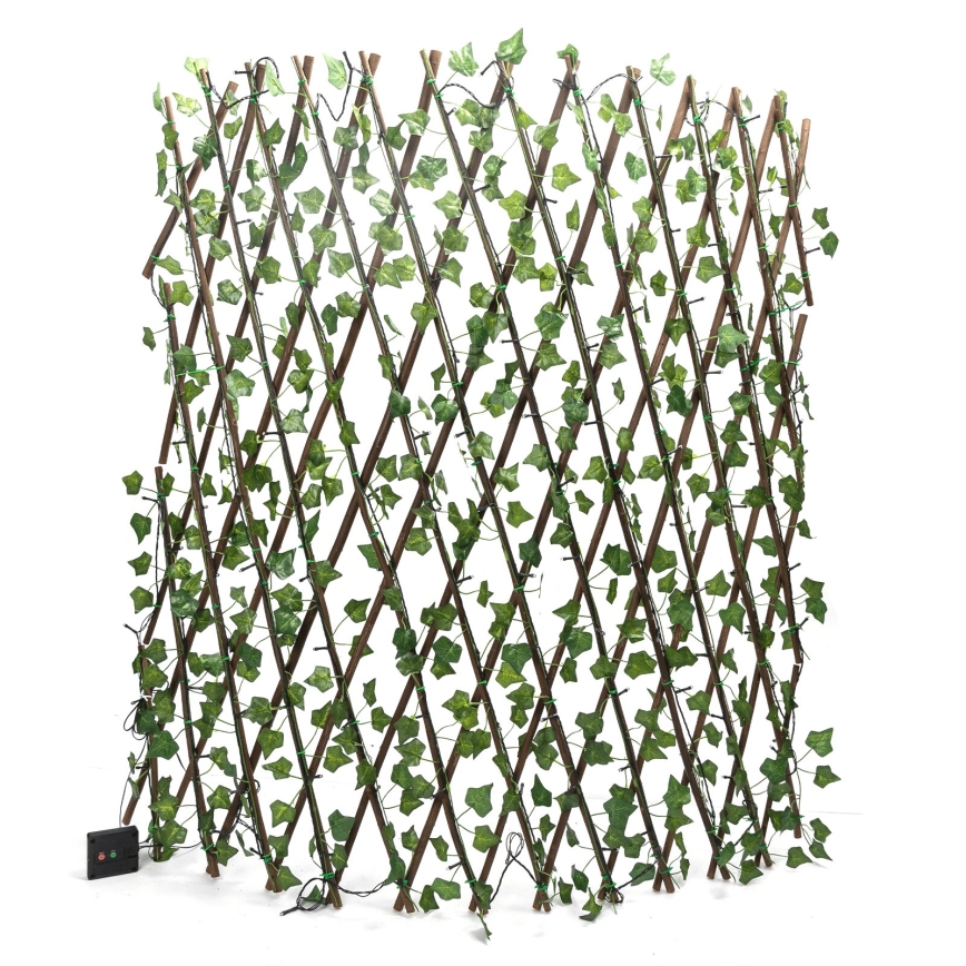 Aigostar - LED Saules enerģijas virtene 148xLED/2x1,2m IP65 silti balta ivy