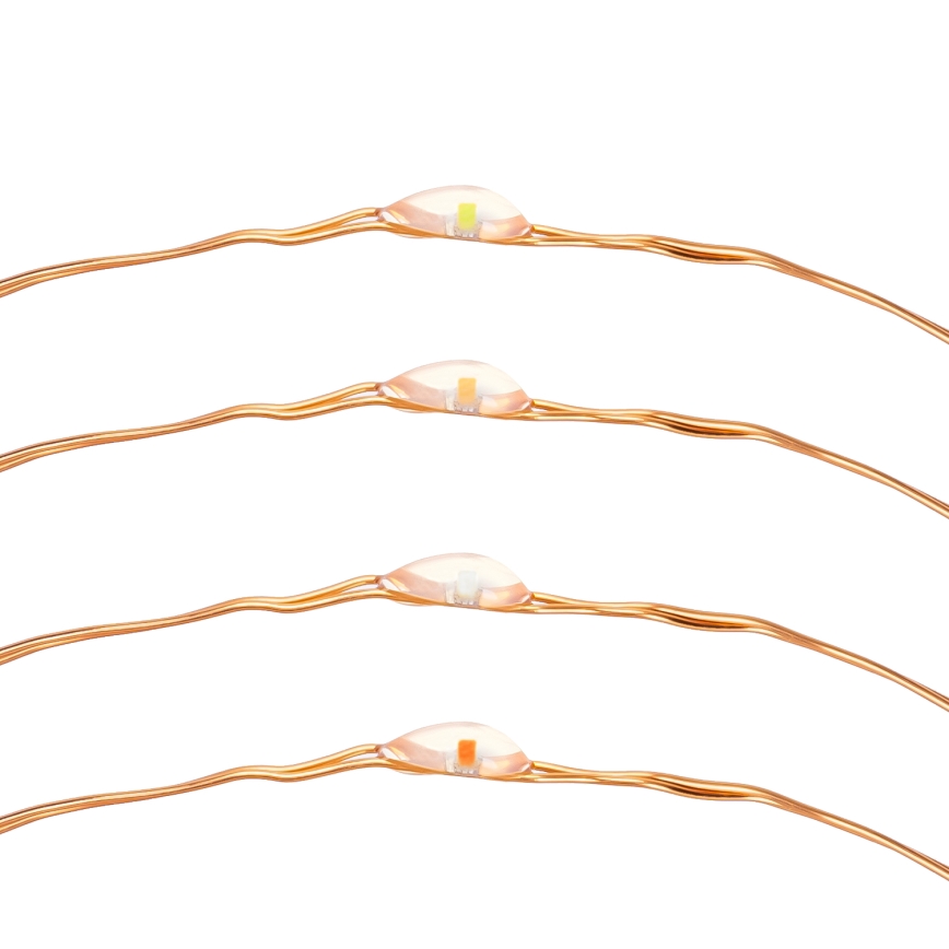Aigostar - LED Saules enerģijas virtene LED/8 funkcijas 12m 800 mAh IP65 800 mAh daudzkrāsaina