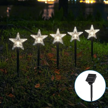 Aigostar - LED Saules enerģijas Ziemassvētki lampa LED/0,054W/1,2V 1m IP65 vēsi balts