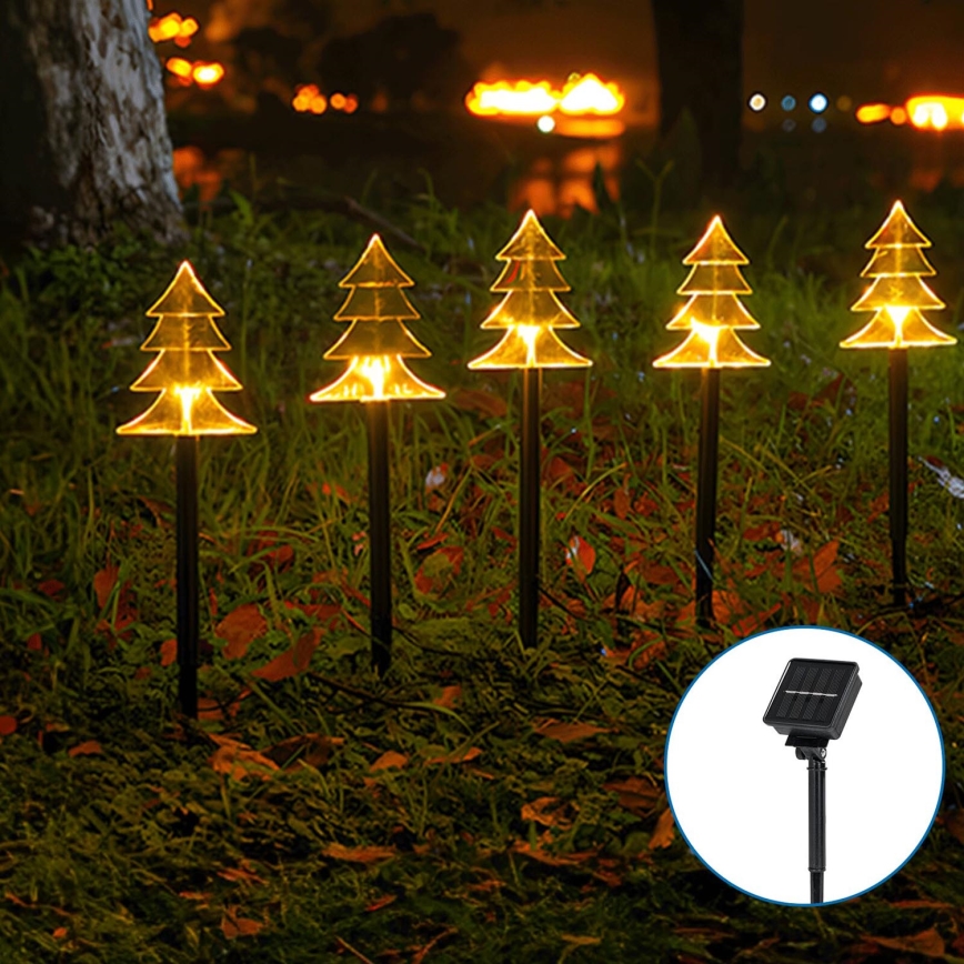 Aigostar - LED Saules enerģijas Ziemassvētku lampa LED/0,054W/1,2V 1m IP65 silti balta