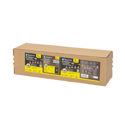 Aigostar - LED Saules enerģijas Ziemassvētku lampa LED/0,054W/1,2V 1m IP65 silti balta