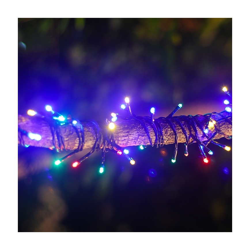 Aigostar - LED Saules enerģijas Ziemassvētku virtene 100xLED/8 funcijas 12m IP65 daudzkrāsaina