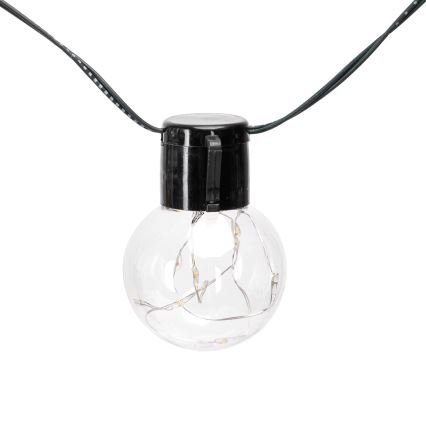 Aigostar - LED Saules enerģijas Ziemassvētku virtene 10xLED/8 funkcijas 6,5m IP65 daudzkrāsaina