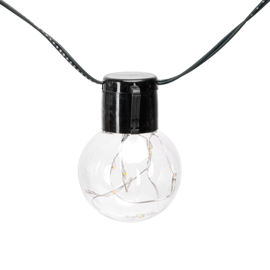 Aigostar - LED Saules enerģijas Ziemassvētku virtene 10xLED/8 funkcijas 6,5m IP65 daudzkrāsaina