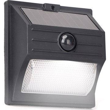 Aigostar - LED Saules gaismas ar sensora LED/3,7V 6500K 500 mAh IP65 melnā krāsā
