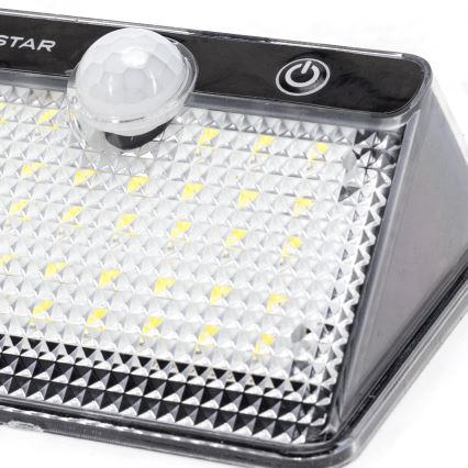 Aigostar - LED Saules gaismas lampa ar sensoru LED/3,7V 6500K 1200 mAh IP65 melna