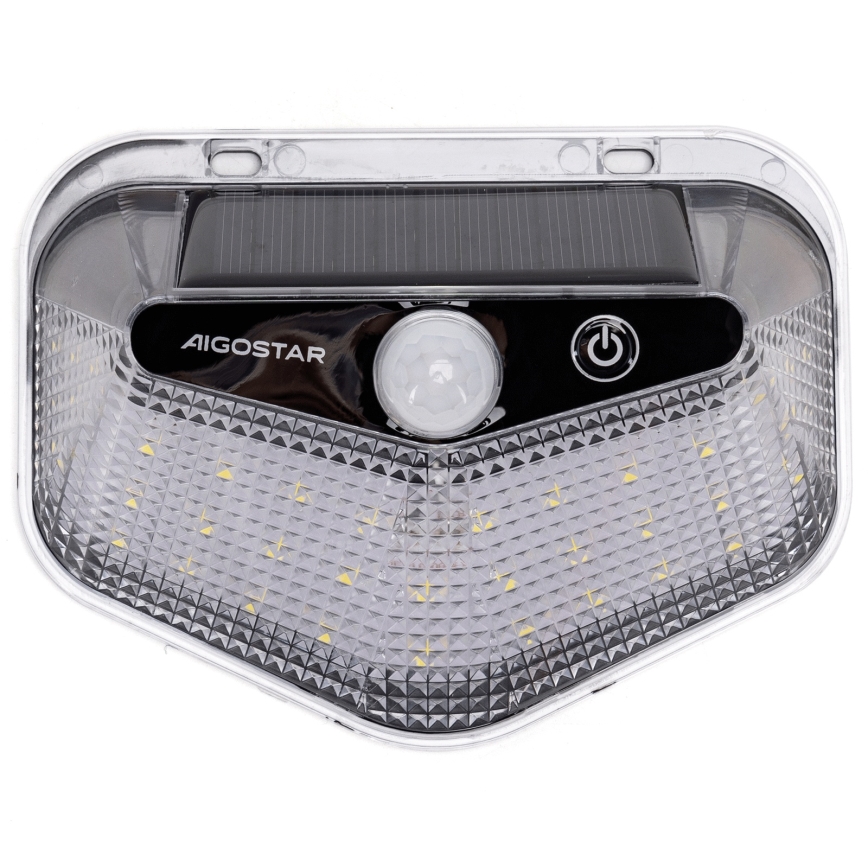 Aigostar - LED Saules gaismas lampa ar sensoru LED/3,7V 6500K 500 mAh IP65 melna