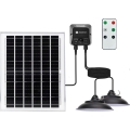 Aigostar - LED saules gaismeklis ar sensoru 2xLED/70W/12V 12000 mAh 6500K IP65 Ø 23,5 cm + tālvadība