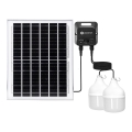 Aigostar - LED saules gaismeklis ar sensoru 2×LED / 70 W / 12 V, 12 000 mAh, 6500 K, IP65, diam. 12 cm + tālvadības pults