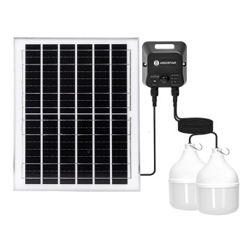Aigostar - LED saules gaismeklis ar sensoru 2×LED / 70 W / 12 V, 12 000 mAh, 6500 K, IP65, diam. 12 cm + tālvadības pults