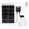 Aigostar - LED saules griestu gaismeklis ar sensoru 2x LED/35W/3,7V 6000 mAh IP65 + tālvadības pults