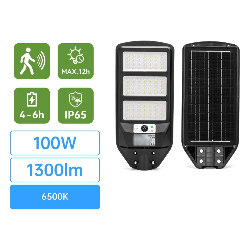 Aigostar - LED saules ielas lampa ar sensoru LED/100W/3,2V 2400mAh 6500K