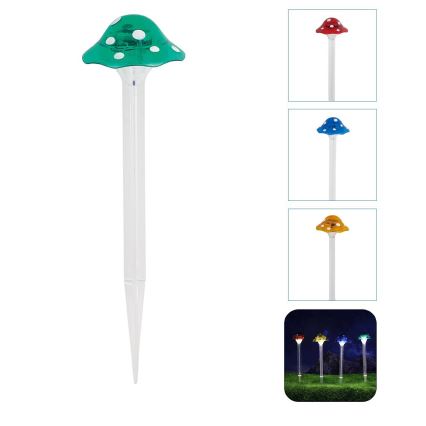 Aigostar - LED Saules gaismeklis LED/0,006W/1,2V 100 mAh 2700K IP44 zaļš