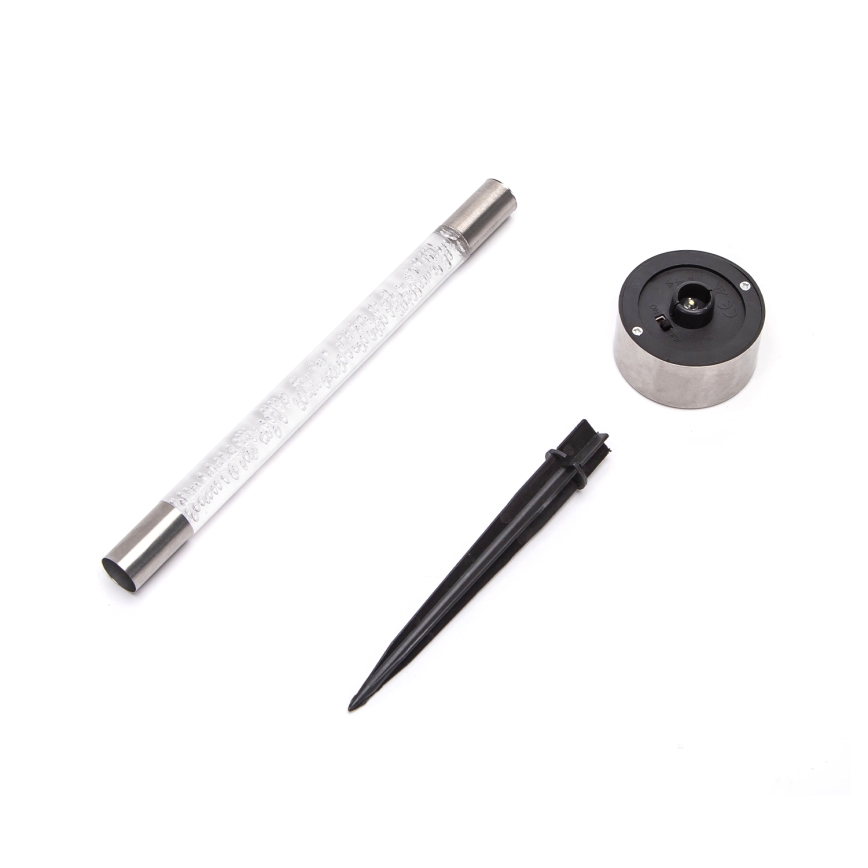 Aigostar - LED Saules lampa LED/0,006W/1,2V 36,7 cm matēts hroms 2700K 40 mAh IP44