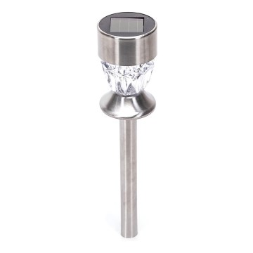 Aigostar - LED Saules lampa LED/1,2 lm/1,2V 35,5cm matēts hroms 2700K IP44 100 mAh