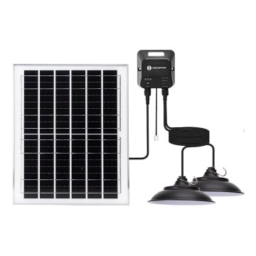 Aigostar - LED saules lustra 2xLED/70W/12V 12000 mAh 6500K IP65 Ø 23,5 cm + tālvadības pults