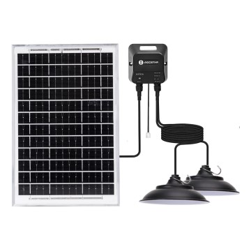 Aigostar - LED saules lustra ar sensoru 2xLED/35W/12V 6000 mAh 6500K IP65 Ø 15 cm + tālvadības pults