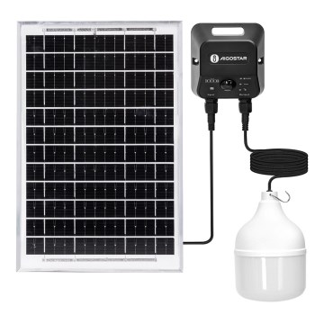Aigostar - LED saules lustra ar sensoru LED/70W/12V 6000 mAh 6500K IP65 Ø 12 cm + tālvadība