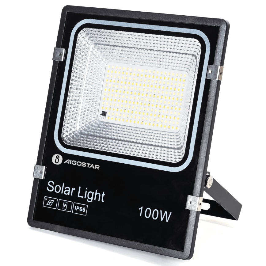 Aigostar - LED saules prožektors LED/100W/3,2V 2000mAh 3000K/4000K/6500K IP66 + tālvadības pults