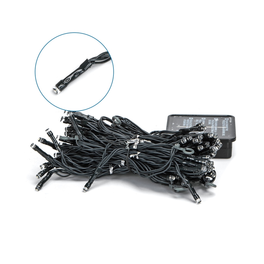 Aigostar - LED saules virtene 100xLED/8 funkcijas 4x1m 800 mAh IP65 auksta balta