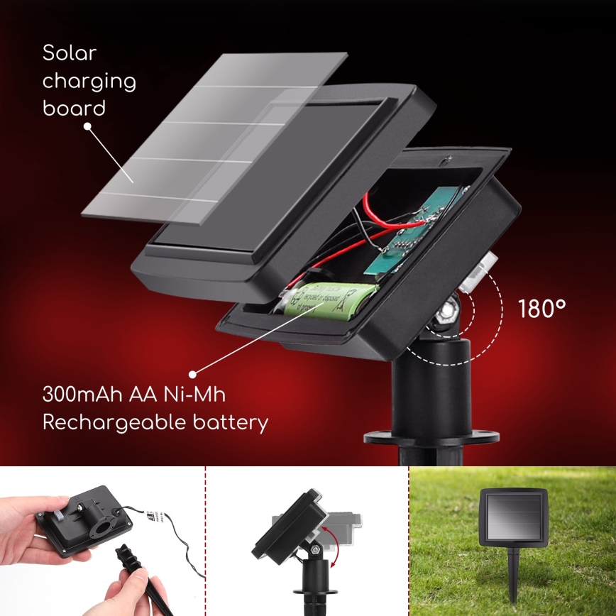Aigostar - LED saules virtene 10xLED/3,8 m IP44 auksti balta 400 mAh