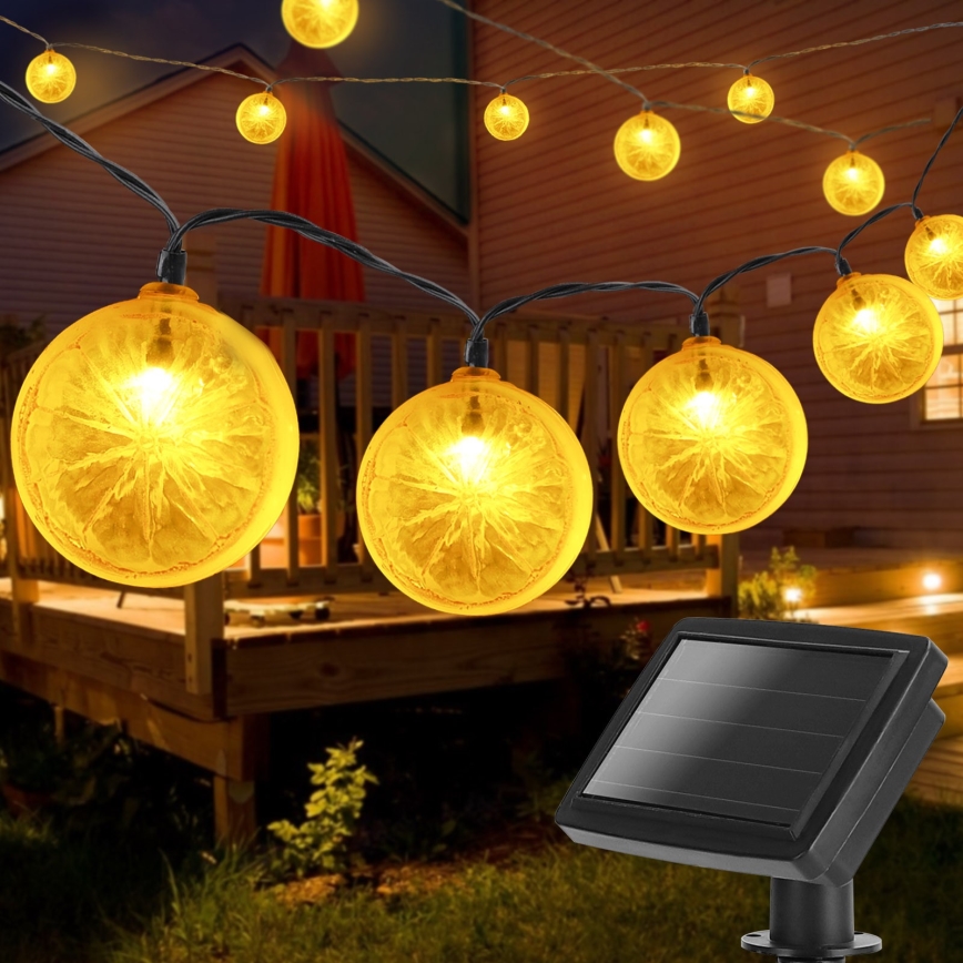 Aigostar - LED saules ķēde 10xLED/3,8m IP44 600 mAh silti balta