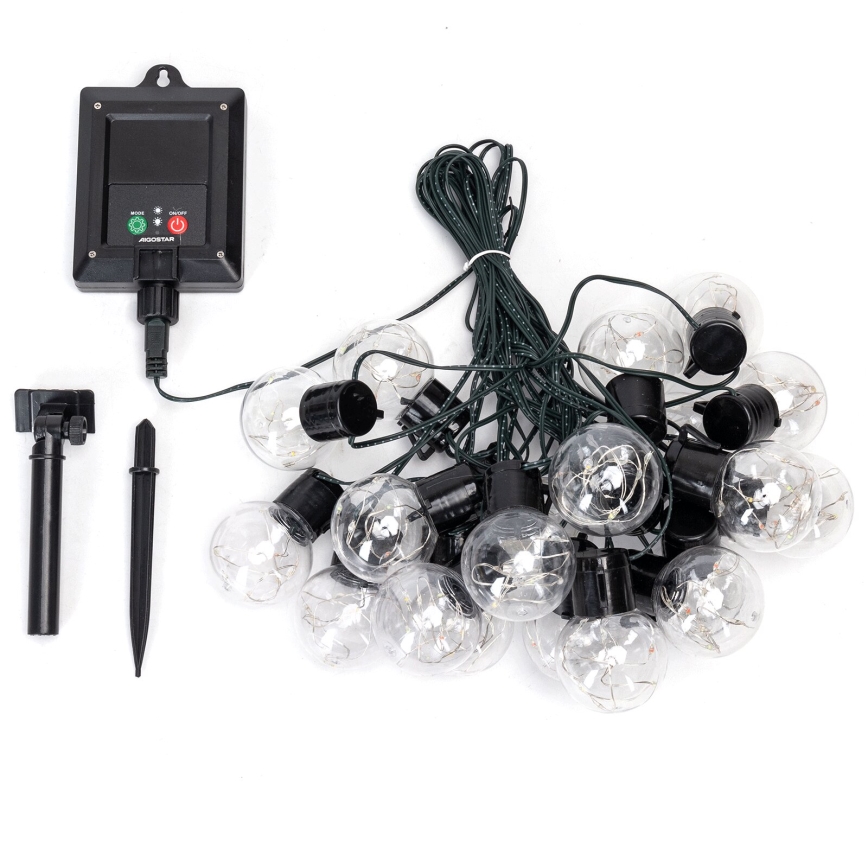 Aigostar - LED saules virtene 20xLED/8 režīmi 11,5m IP65 daudzkrāsaina