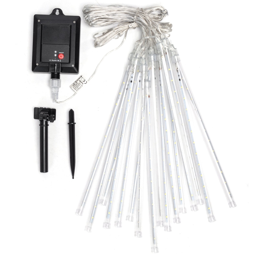 Aigostar - LED saules virtene 384xLED/13m IP65 1200 mAh auksti balta