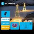 Aigostar - LED Saules Ziemassvētku dekors LED/0,26W/3,7V 75cm IP65 silti balta
