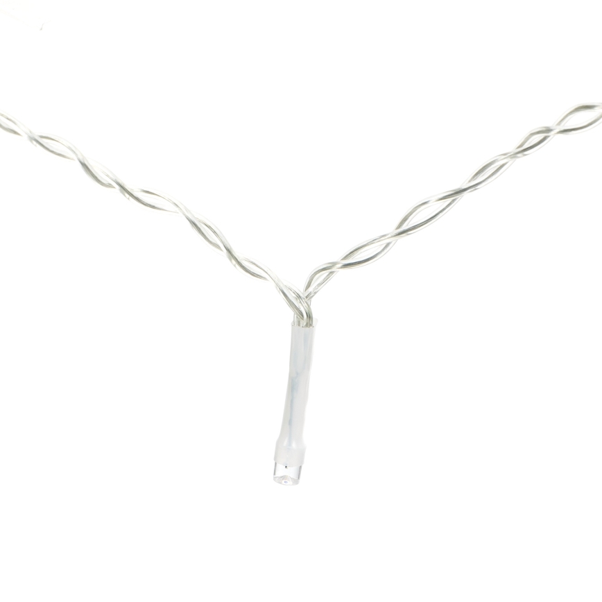 Aigostar - LED saules Ziemassvētku virtene 120xLED/8 režīmi 3x0,6m 500 mAh IP65 auksti balta