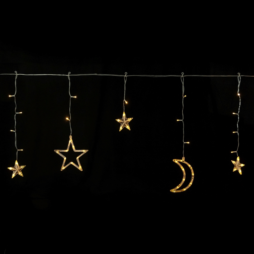 Aigostar - LED saules virtene, 120 LED, 8 režīmi, 3 x 0,6 m, 500 mAh, IP65, silti balta