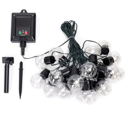 Aigostar - LED Saules Ziemassvētku virtene 20xLED/8 funkcijas 11,5m IP65 daudzkrāsains