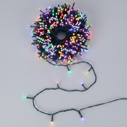 Aigostar - LED Ziemassvētku virtene ar saules paneli 500xLED/8 funkcijas 52m IP65 daudzkrāsaina 1200 mAh