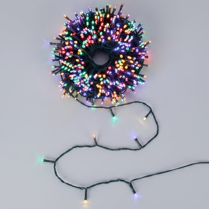 Aigostar - LED Ziemassvētku virtene ar saules paneli 500xLED/8 funkcijas 52m IP65 daudzkrāsaina 1200 mAh
