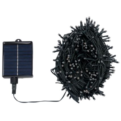 Aigostar - LED Ziemassvētku virtene ar saules paneli 500xLED/8 funkcijas 52m IP65 daudzkrāsaina 1200 mAh