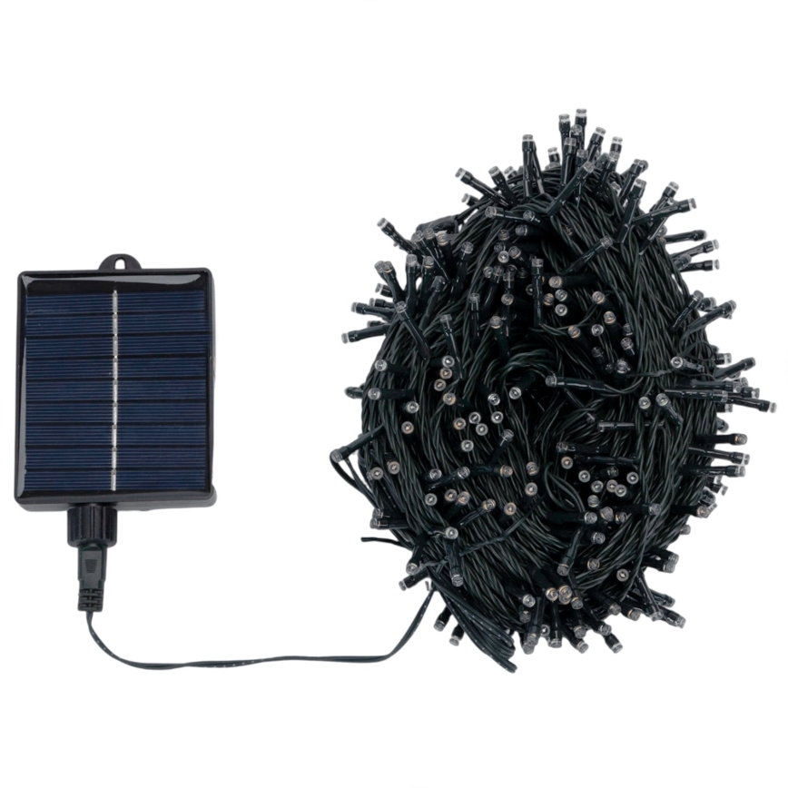 Aigostar - LED Ziemassvētku virtene ar saules paneli 500xLED/8 funkcijas 52m IP65 daudzkrāsaina 1200 mAh