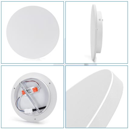 Aigostar - LED sienas gaismeklis LED/12W/230V 6500K 25 cm balts