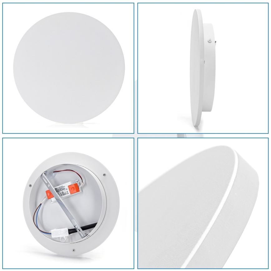 Aigostar - LED sienas gaismeklis LED/12W/230V 6500K 25 cm balts