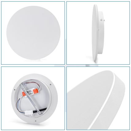 Aigostar - LED Sienas lampa LED/12W/230V 3000K 25 cm balta