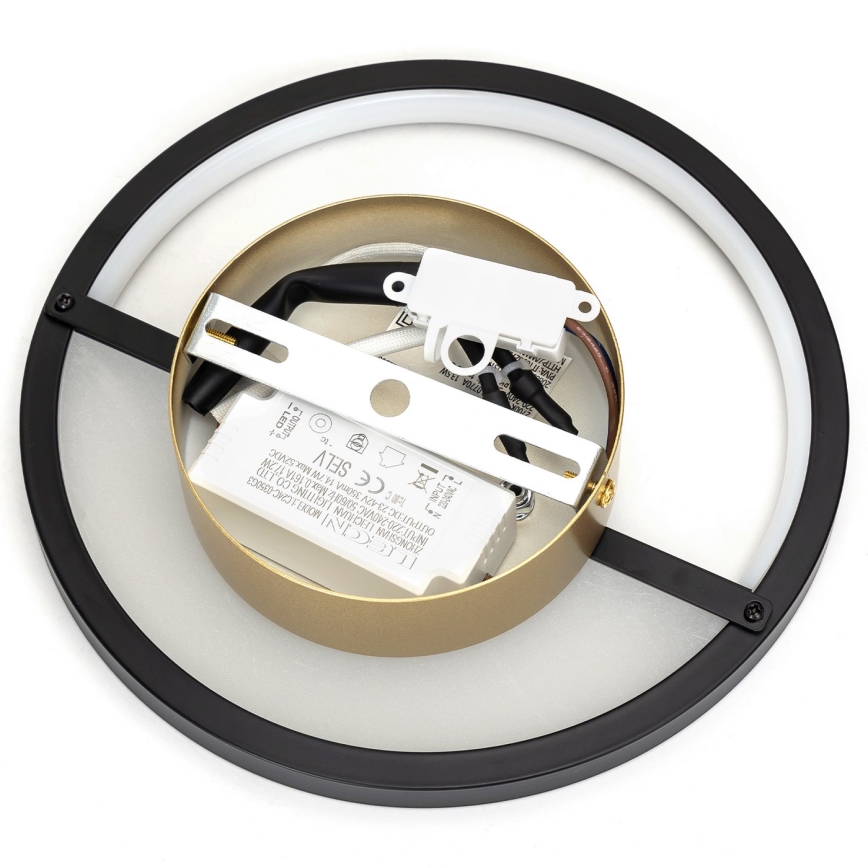 Aigostar - LED Sienas lampa LED/13,5W/230V 6500K melna/zelta