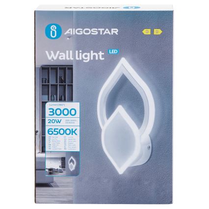 Aigostar - LED Sienas lampa LED/20W/230V 6500K balta