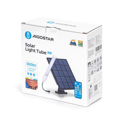 Aigostar - LED Aptumšojama spuldze ar saules enerģijas paneli LED/3,2V 3000K/4000K/6500K IP65 5000 mAh + tālvadības pults