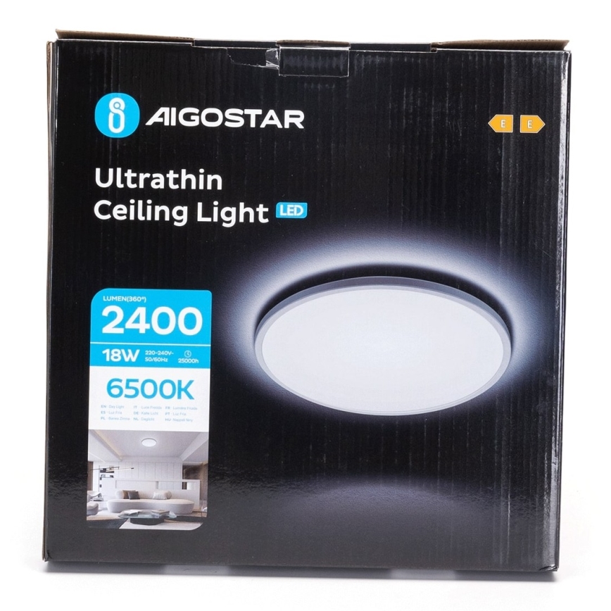 Aigostar - LED vannas istabas griestu lampa LED/18W/230V 6500K d. 30 cm IP44