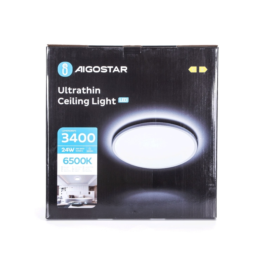 Aigostar - LED Vannas istabas griestu lampa LED/24W/230V 6500K d. 40 cm IP44